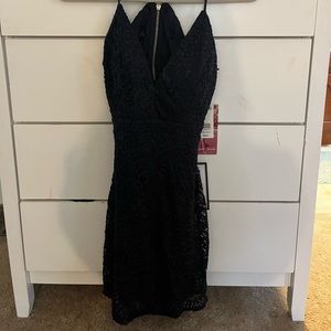 NWT macys navy lace homecoming/formal dress size XS